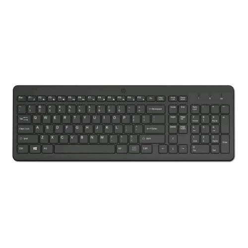 HP 225 Tastiera Wireless 2.4GHz Layout Italiano Ricevitore USB Colore Nero
