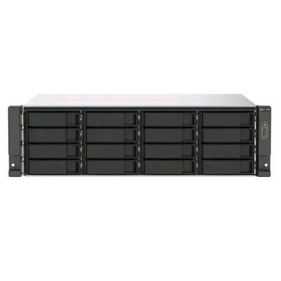 QNAP TS-1673AU-RP-16G NAS Chassis Rack 3U AMD Ryzen Embedded V1500B 2.2GHz RAM 16GB-16 Bay HDD/SSD 2.5"/3.5" Nero/Grigio