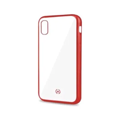Celly Apple iPHONE XR Cover in Tpu con Bordi Effetto Opaco Trasparente Rosso