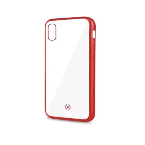 Celly Apple iPHONE XR Cover in Tpu con Bordi Effetto Opaco Trasparente Rosso