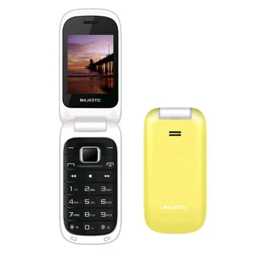 Majestic TLF Lucky 48 Flip Umts 2.4" Telefono Umts Display a Colori Fotocamera Tasto Sos Radio Italia Yellow