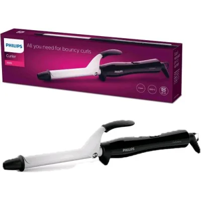 Philips BHB862/00 Curlceramic Ferro Arricicacapelli 200 Gradi 16mm Bianco Nero