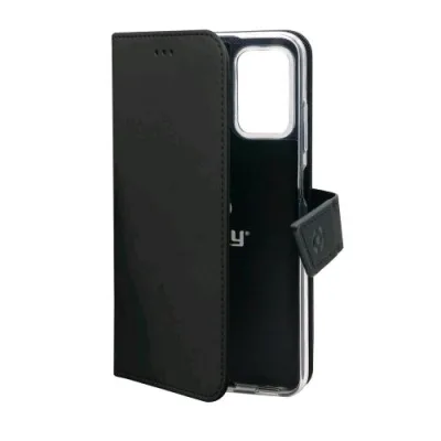 Celly Samsung Galaxy S23+ 5G Custodia in Similpelle a Portafoglio Stand Integrato Black
