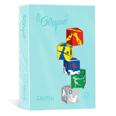 Favini le Cirque Carta Inkjet/Laser Formato A4 1 Confezione 500 Fogli Celeste