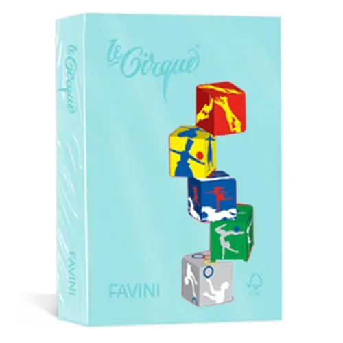 Favini le Cirque Carta Inkjet/Laser Formato A4 1 Confezione 500 Fogli Celeste