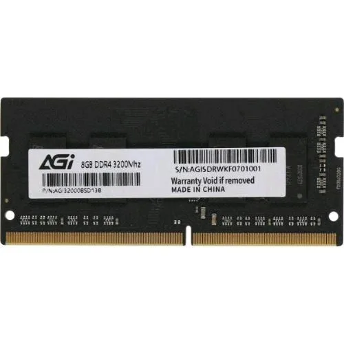 AGI AGI320008SD138 Memoria RAM 8GB 3.200MHz Tipologia So-Dimm Tecnologia DDR4