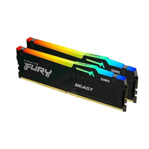 Kingston Fury Beast RGB Kit Memoria RAM 2X16GB 32GB Totali 5.600 MHz Tecnologia DDR5 Tipologia Dimm CL36 Expo Black