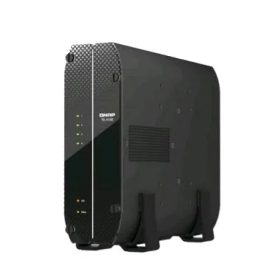 QNAP TS-410E NAS Chassis Tower Intel Celeron J6412 2.6GHz RAM 8GB-4 Bay HDD/SSD 2.5"-LAN 10/100/1000/2500 Mbps Colore Nero