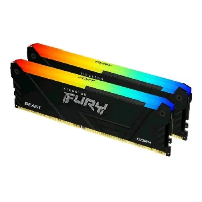Kingston Fury Beast RGB Kit Memoria RAM 2X16GB Tot 32GB 3.600MHz Tipologia Dimm Tecnologia DDR4 Cas 18