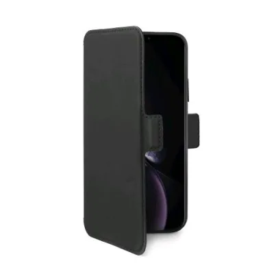Celly Apple iPHONE XR Custodia Ad Agenda con Finitura Soft Touch ed Effetto Opaco Flap Magnetico Nero