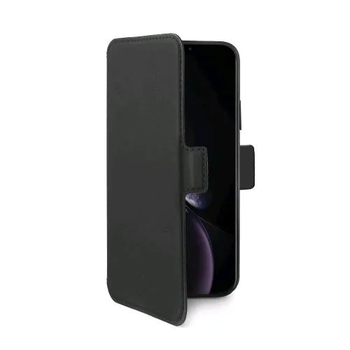 Celly Apple iPHONE XR Custodia Ad Agenda con Finitura Soft Touch ed Effetto Opaco Flap Magnetico Nero