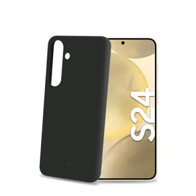 Celly Samsung Galaxy S24 5G Cover in Morbido Tpu Finitura Soft-Touch Bordi Antiscivolo Black