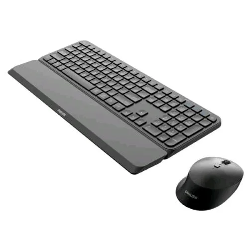 Philips Combo Tastiera + Mouse Ottico Wireless Bluetooth 7 Tasti 3.200 DPI