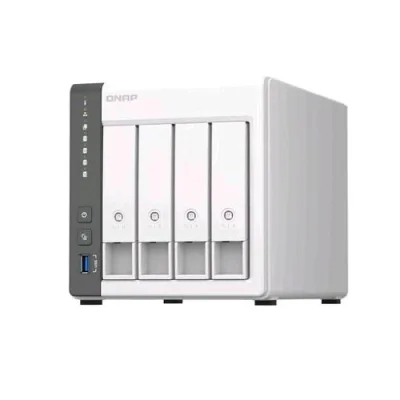 QNAP TS-433 NAS Chassis Tower Arm Quad Core 2GHz RAM 4GB-4 Bay HDD/SSD 2.5"/3.5" White