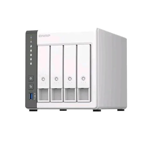 QNAP TS-433 NAS Chassis Tower Arm Quad Core 2GHz RAM 4GB-4 Bay HDD/SSD 2.5"/3.5" White
