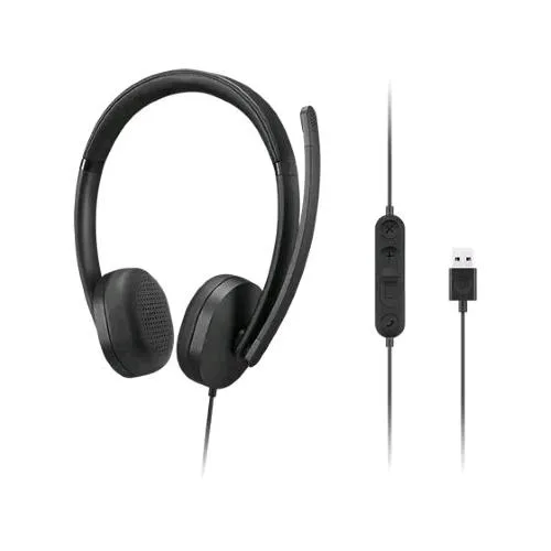 Lenovo 4XD1P83425 Stereo Headset GEN2 Cuffia Stereo con Microfono Cavo USB-A Controllo Volume Sul Cavo Nero