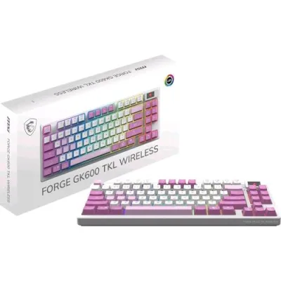 Msi Forge GK600 TKL Wireless Tastiera Meccanica RGB LED USB-C Bluetooth 2.4GHz Layout ITA Purple