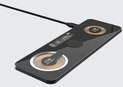 STAND 3IN1 15W COMP.MAGSAFE VETRO DUDUU ALLUMINIO GRIGIO SURF MAT