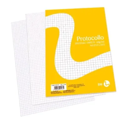 Be More Risma Carta Protocollo 200 Fogli 60 g A4 Rigatura 5M Bianco