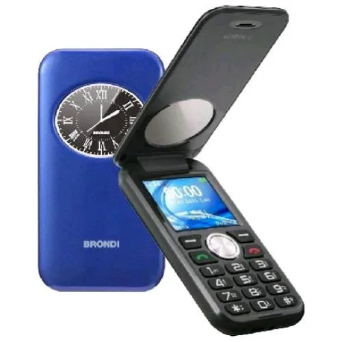 Brondi Window 2 Dual SIM 2" Clamshell Flip Attivo Fotocamera Radio FM Tasti Retroilluminati Italia Blu Metal
