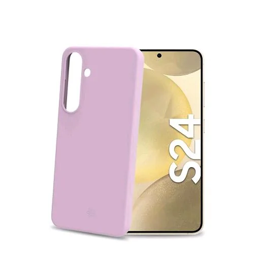 Celly Samsung Galaxy S24 5G Cover in Mordibo Tpu con Finitura Soft-Touch Rosa