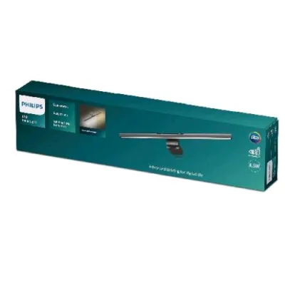 Philips Edison Lampada da Tavolo in Metallo Lampadina LED Non Sostituibile 4,5 W 2700K/6500K Dimmerabile Nero