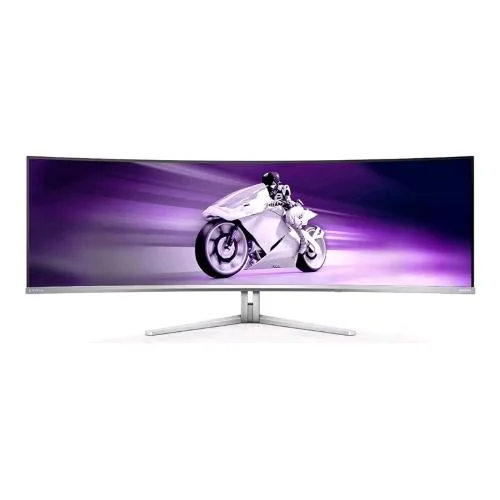 Philips Evnia 49M2C8900 Gaming Monitor 49" OLED Curvo Dual Quad HD 5120 x 1440 32:9 1000 CD/MQ 15000000:1 Displayhdr 400 00.3MS 240Hz USB-C Altoparlanti 2 x HDMI 1 x Displayport Bianco Testurizzato