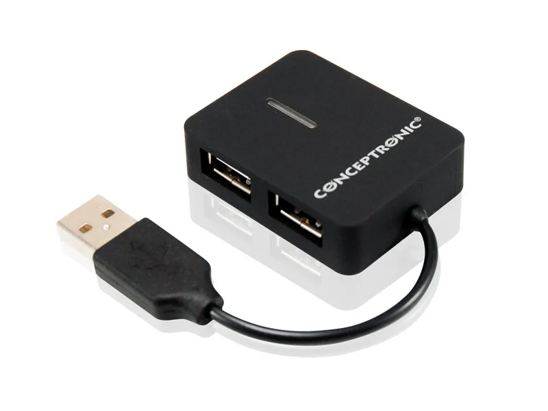 HUB USB 2.0 4 PORTE BK (DA VIAGGIO) 4*USB A DESIGN COMPATTO