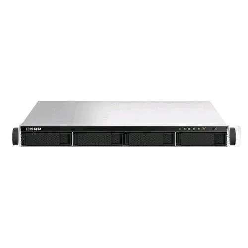QNAP TS-464U-RP NAS Chassis Rack 1U Celeron N595 2.9GHz RAM 8GB-4 Bay HDD/SSD 2.5"/3.5"-LAN 10/100/1000/2500 Mbps Colore Nero