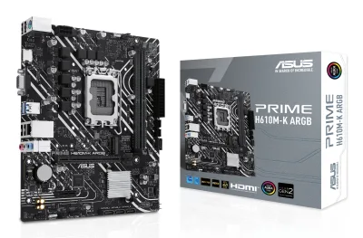 MB ASUS PRIME H610M-K ARGB S1700 D5 2D5 4S3 GBL M.2 U3.2 HDMI/VGA