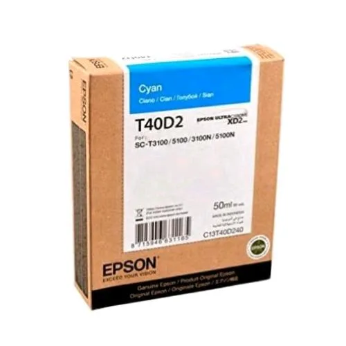 Epson T40D2 Cartuccia Inchiostro Ink Originale Resa Standard Ciano