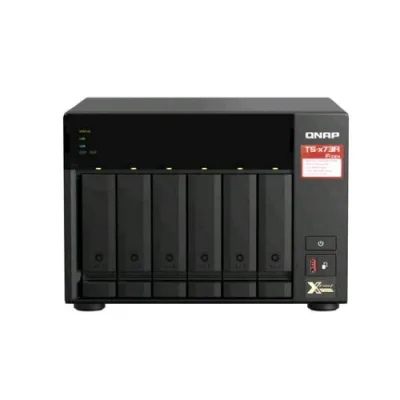 QNAP TS-673A-8G NAS Chassis Tower AMD Ryzen V1500B 2.2GHz RAM 8GB-6 Bay HDD/SSD 2.5"/3.5" + 2 Slot SSD M.2 NVMe-Colore Nero