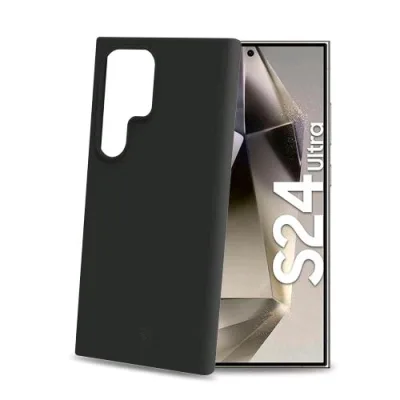 Celly Samsung Galaxy S24 Ultra 5G Cover in Morbido Tpu Finitura Soft-Touch Bordi Antiscivolo Black