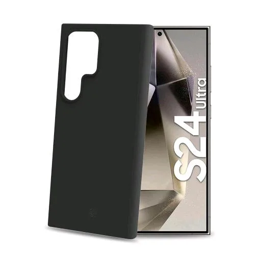 Celly Samsung Galaxy S24 Ultra 5G Cover in Morbido Tpu Finitura Soft-Touch Bordi Antiscivolo Black