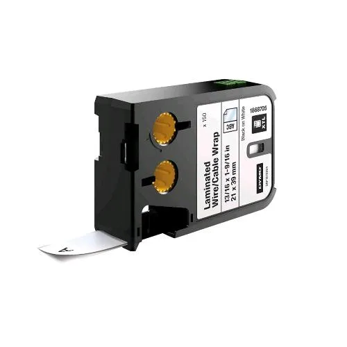 Dymo XTL Nastro in Vinile per 150 Etichette Laminate 21 mm x 39 mm Bianco Stampa Nera