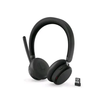 Lenovo 6550 Cuffie con Microfono Over Ear Bluetooth Eliminazione Rumore Attiva ANC USB-C Certificato per Microsoft Teams Nero