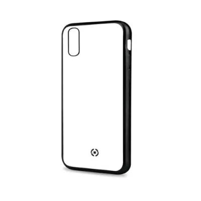 Celly Apple iPHONE XS Max Cover in Tpu con Bordi Effetto Opaco Trasparente Nero
