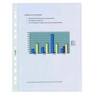 Favorit Air Special Buste con Foratura Universale in PP CM 25X33.3 Buccia D'arancio Trasparente Conf 50 Pz.