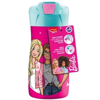 Maped Barbie Borraccia in Acciaio Inox da 430 ml Sistema a Cannuccia Rosa