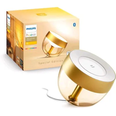 Philips Hue Iris Lampada LED Smart da Tavolo Intelligente Bluetooth Compatibile con Alexa Google Assistant e Apple Home Kit Oro