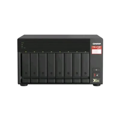 QNAP TS-873A-8G NAS Chassis Tower AMD Ryzen Embedded V1500B 2.2GHz RAM 8GB-8 Bay HDD/SSD 2.5"/3.5" Black