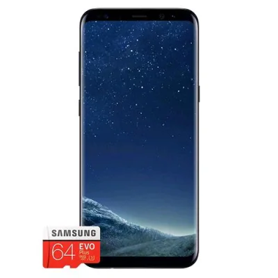 Samsung G955F Galaxy S8+ 6.2" Octa Core 64GB RAM 4GB 4G LTE IP68 + Micro SD 64GB Evo Plus Italia Black