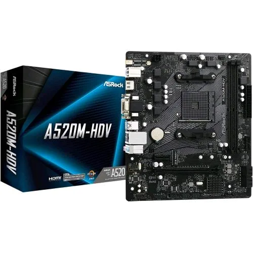Asrock A520M-HDV Socket AM4 2 x DDR4 Micro ATX