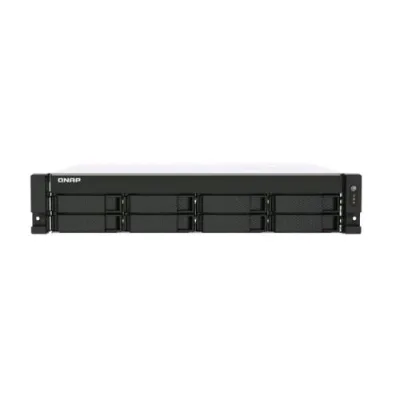 QNAP TS-873AEU-4G NAS Chassis Rack 2U AMD Ryzen Embedded V1500B 2.2GHz RAM 4GB-8 Bay HDD/SSD 2.5"/3.5"-S.o. Qnap QTS Black