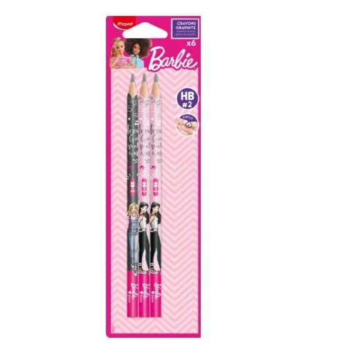 Maped Barbie Matite in Grafite HB Mina 3 mm Conf 6 Pz.