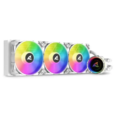 Sharkoon S90 RGB Dissipatore a Liquido All-in-One per CPU 3XVENTOLE 120mm PWM RGB con Radiatore da 360 mm Bianco