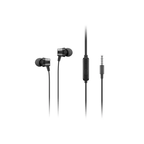 Lenovo Auricolari Stereo in-Ear con Filo e Microfono Jack 3.5mm Nero
