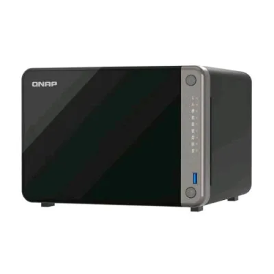 QNAP TS-AI642-8G NAS Chassis Tower Arm Cortex-A76 Quad-Core RAM 8GB 6 Bay HDD SATA III 2.5"/3.5" Hot Swap 2 Porte LAN RJ-45 Black