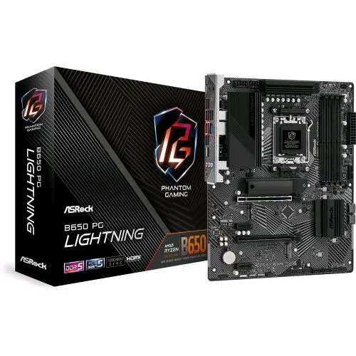 Asrock B650 PG Lightning AMD B650 Phantom Gaming Socket AM5 ATX