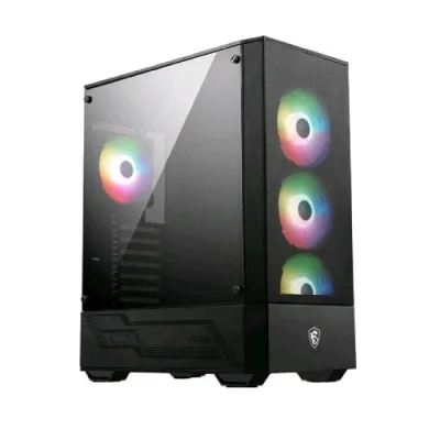 Msi Mag Forge 112R Case Midi Tower ATX Micro-ATX Mini-ATX Pannello Laterale in Vetro Temperato 2XUSB-A 3.2 1XUSCITA Audio 1XINGRESSO Microfono 4XVENTOLE 120mm ARGB Black